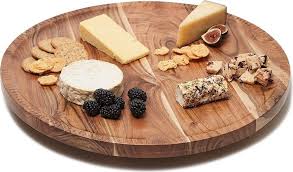 Rotating Charcuterie with Hand-Etched Border