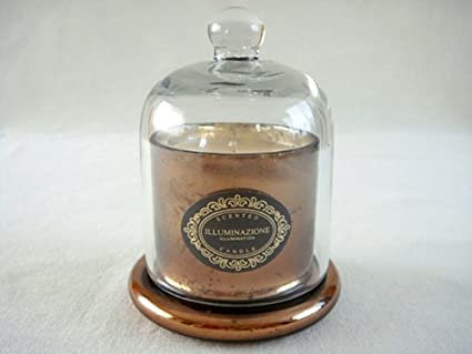 Wax Filled Mercury Glass Jar with Cloche - Vanilla Orchid - Medium
