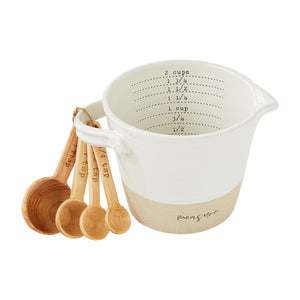 Stoneware Measuring Cup & Spoon Set